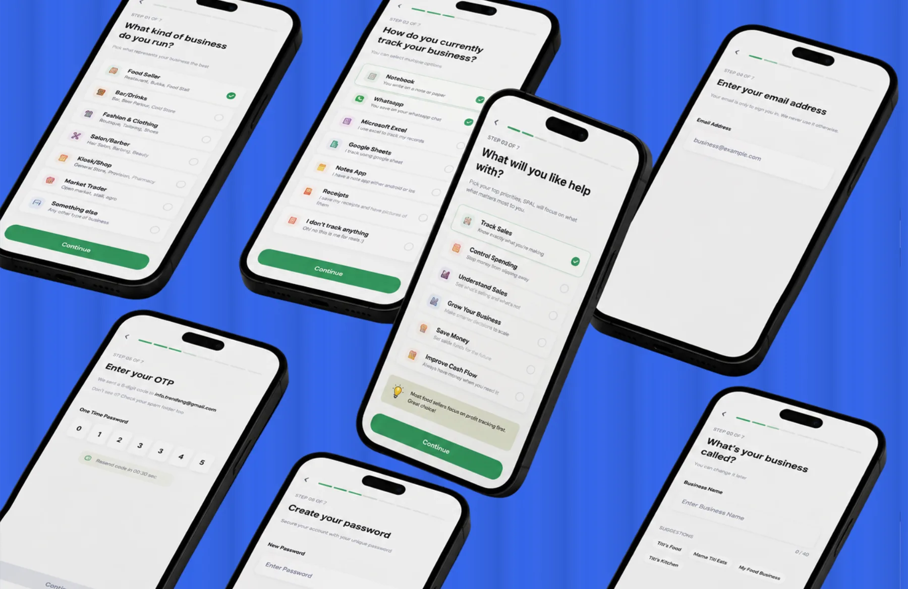 SPAL — onboarding captures the business