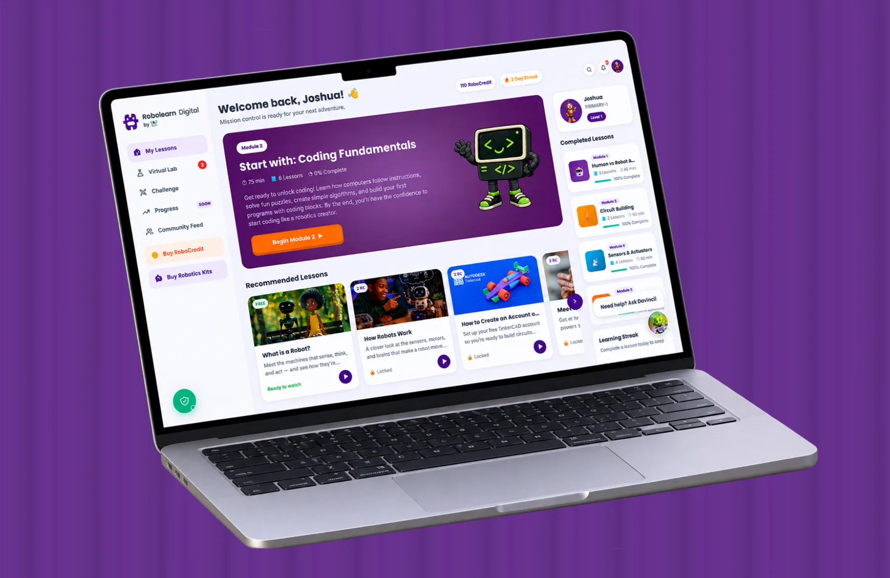 RoboLearn — robotics learning platform